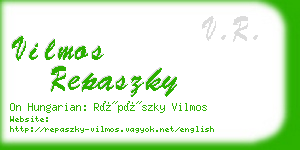 vilmos repaszky business card